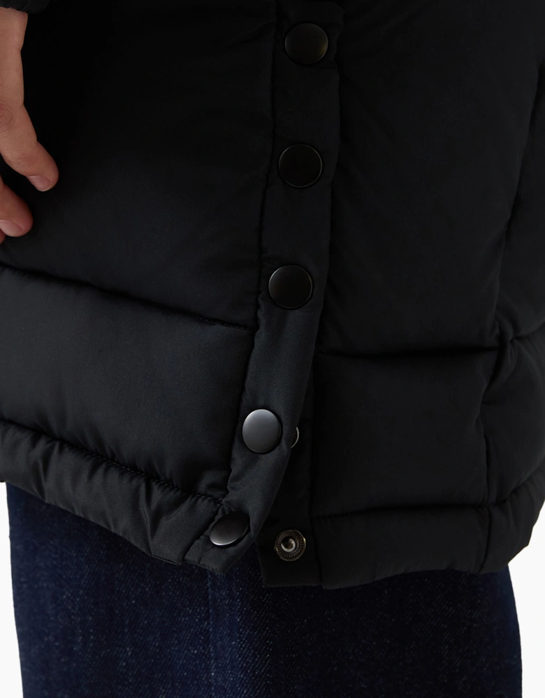 Rayna Long Line Puffer Jacket - Black