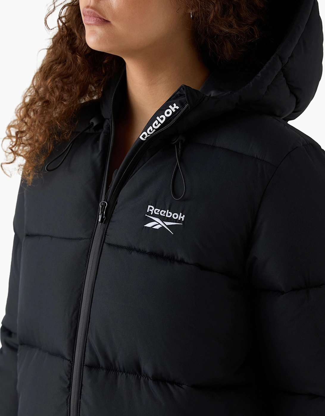 Rayna Long Line Puffer Jacket - Black