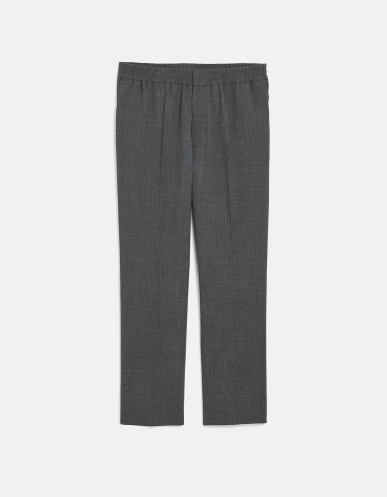 Wool Elasticated Waist Trousers Grey