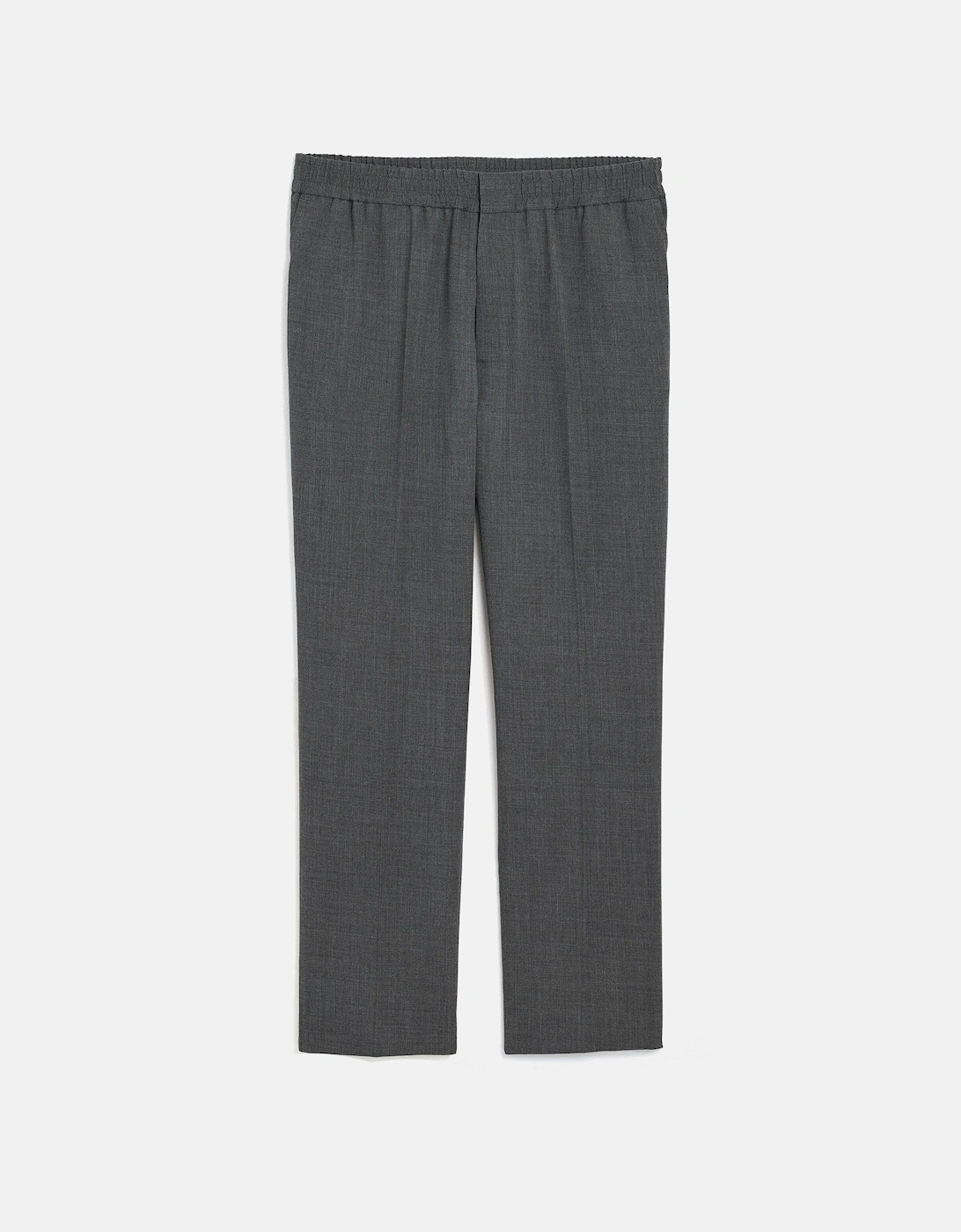 Wool Elasticated Waist Trousers Grey