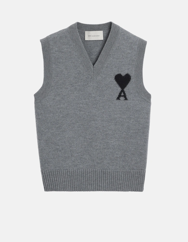 Contrasted ADC Sleeveless Sweater Grey
