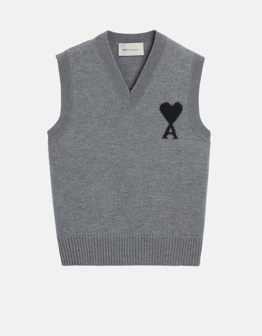Contrasted ADC Sleeveless Sweater Grey