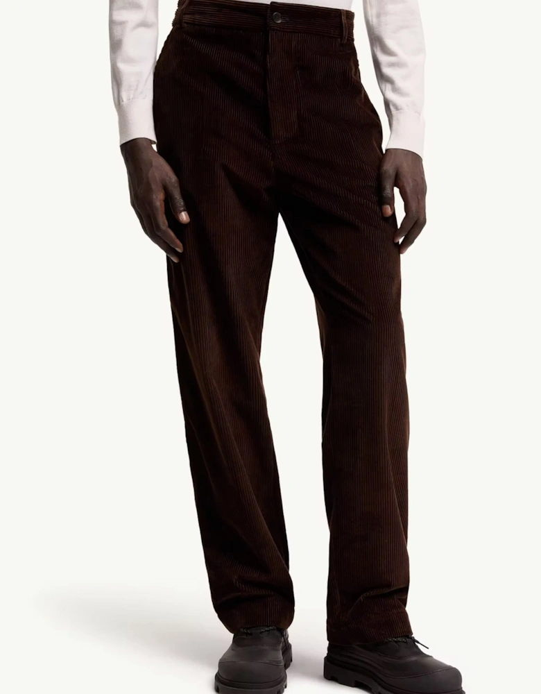 COTTON STRAIGHT LEG TROUSERS