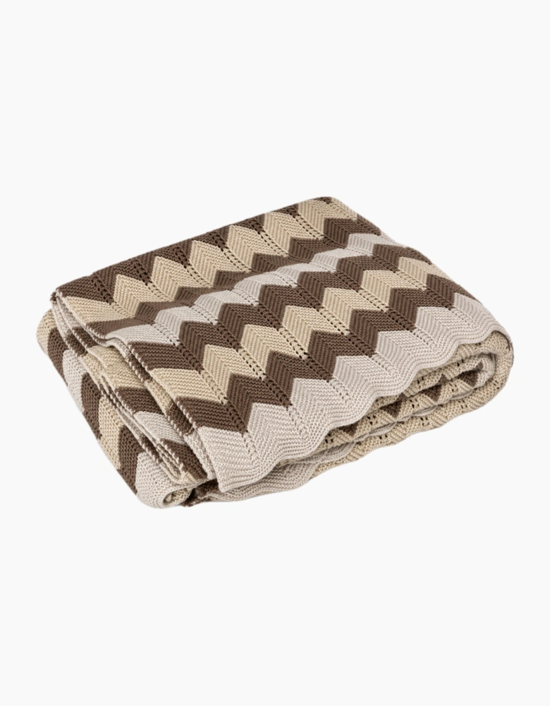 Sand Knit Zig Zag Blanket