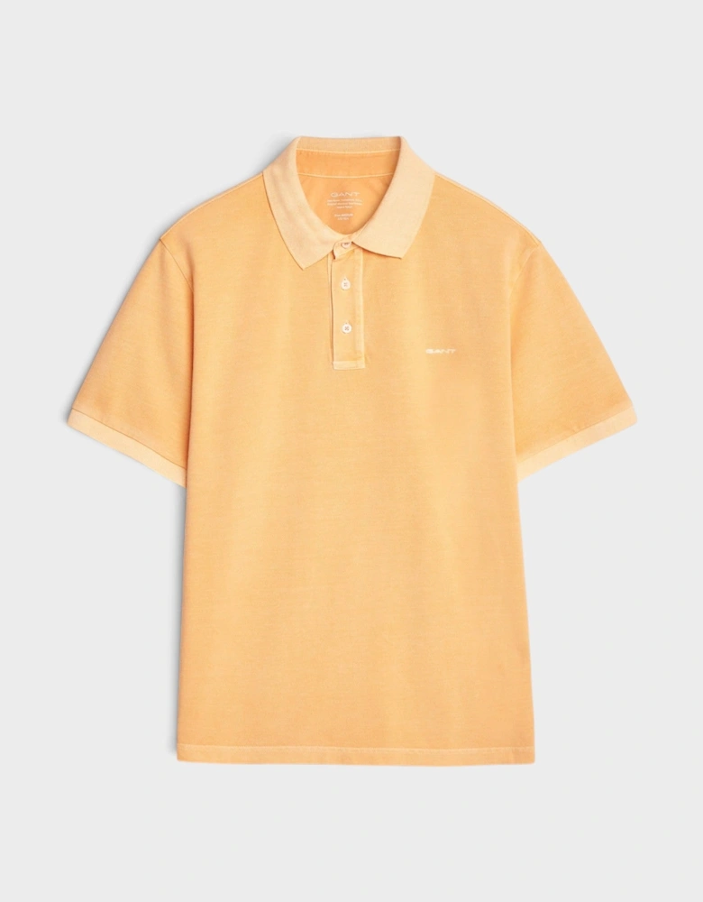 Sunfaded Piqué Polo Shirt Peachy Orange
