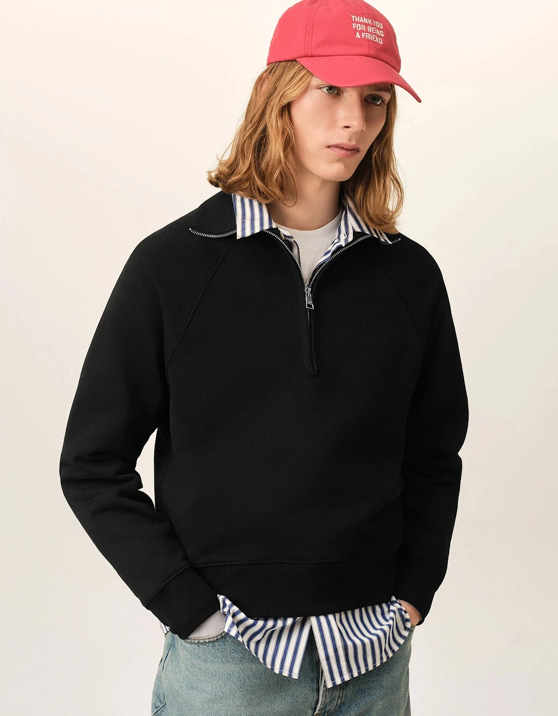 ADC 1/4 Zip Sweatshirt Black