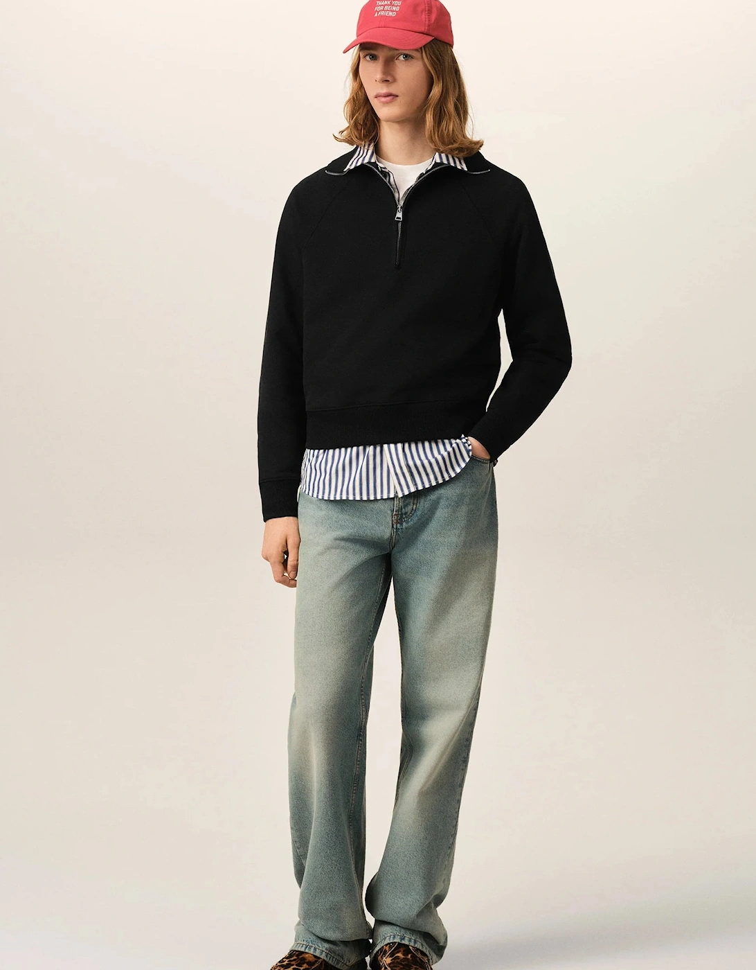ADC 1/4 Zip Sweatshirt Black