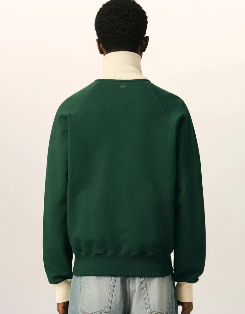 ADC Bicolour Zip Sweatshirt Green