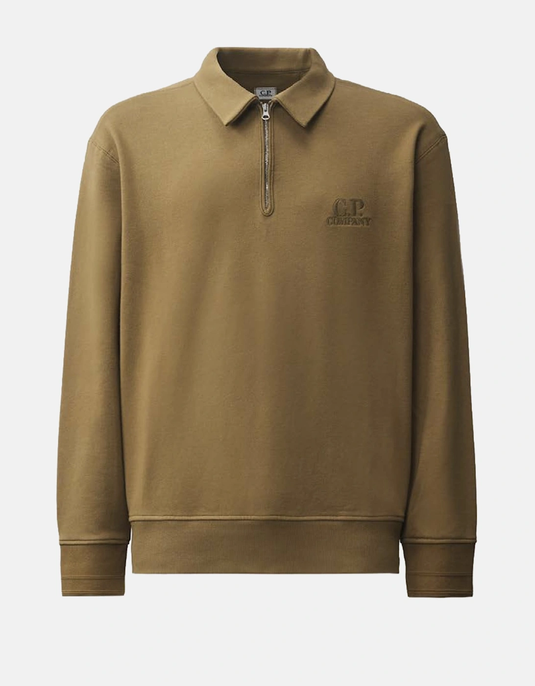 DIAGONAL RAISED POLO SWEATSHIRT