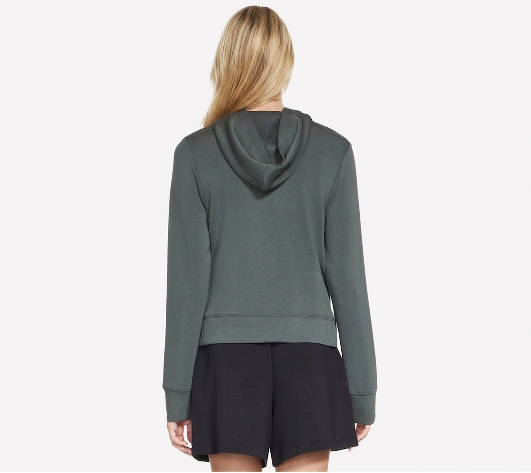 Skechers Cozy Luxe Hoodie Women's Green Hooded Sweatshirt