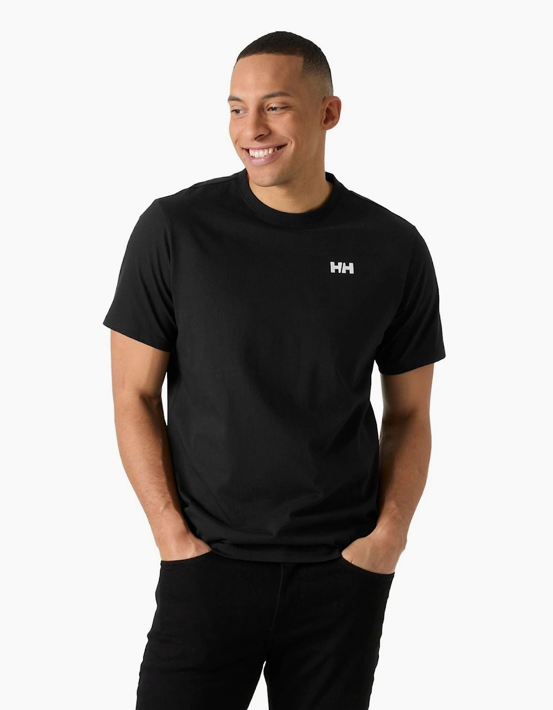 Helly Hansen Sport Staple T-Shirt Cotton Men's Black Short Sleeve T-Shirts