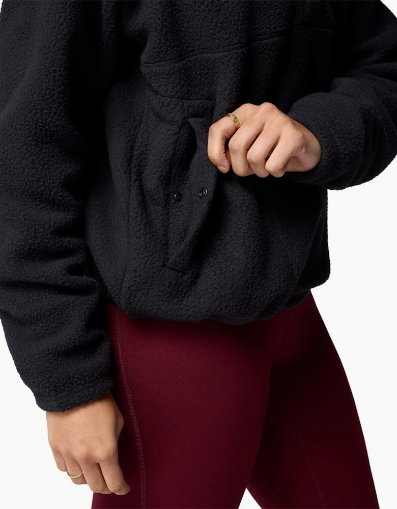 Columbia Jasper Ridge Pebbled Fleece Half Snap Polyester Women's Black Fleece Pullover