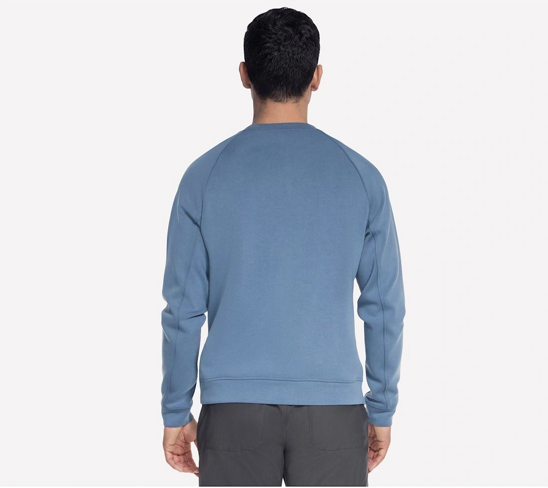 Skechers Cozy Luxe Elevate Crew Men's Blue Sweatshirt