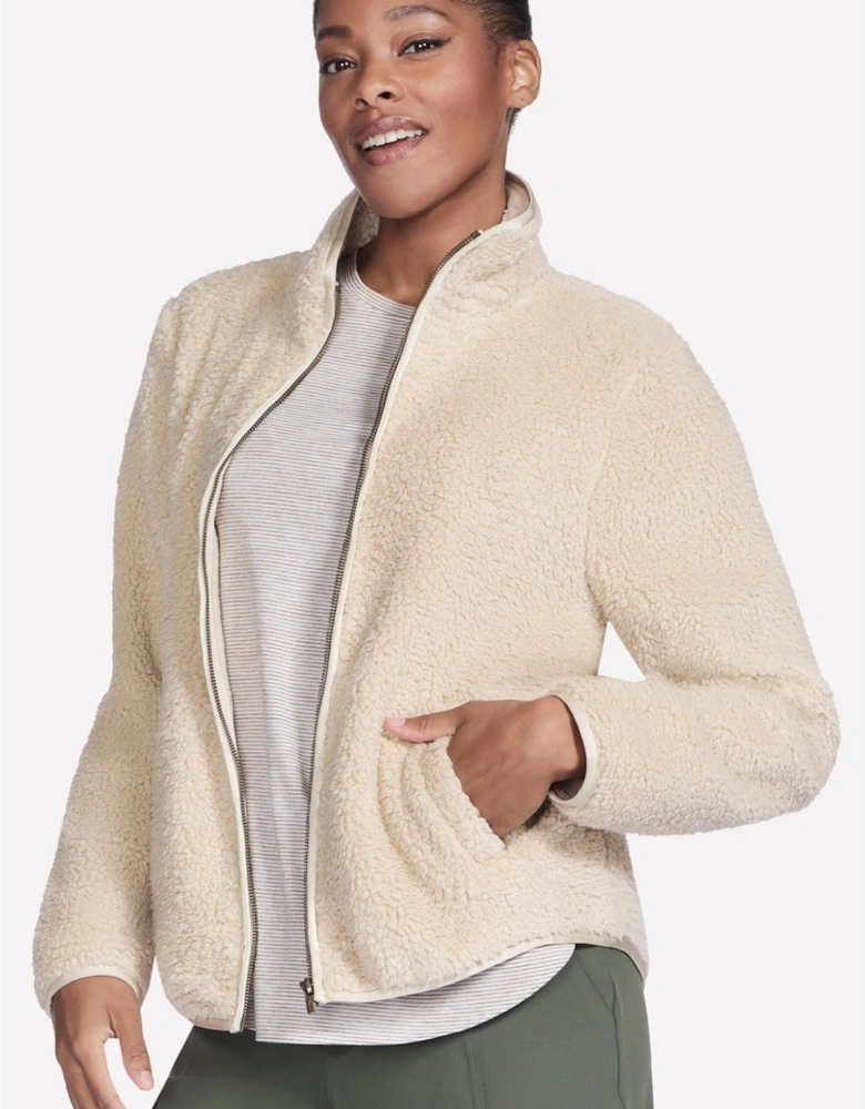 Skechers Skech-Sherpa Jacket Women's Natural Fleece Jackets
