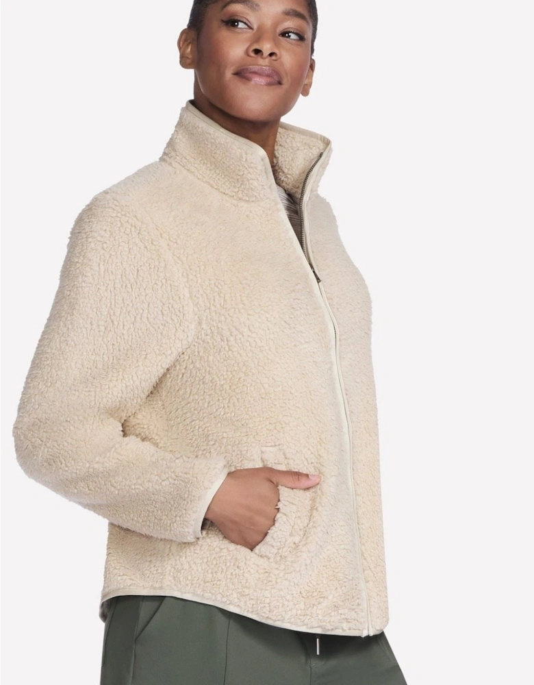 Skechers Skech-Sherpa Jacket Women's Natural Fleece Jackets