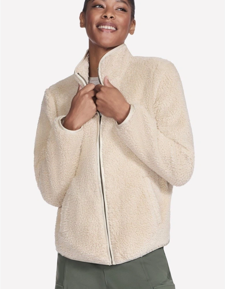 Skechers Skech-Sherpa Jacket Women's Natural Fleece Jackets