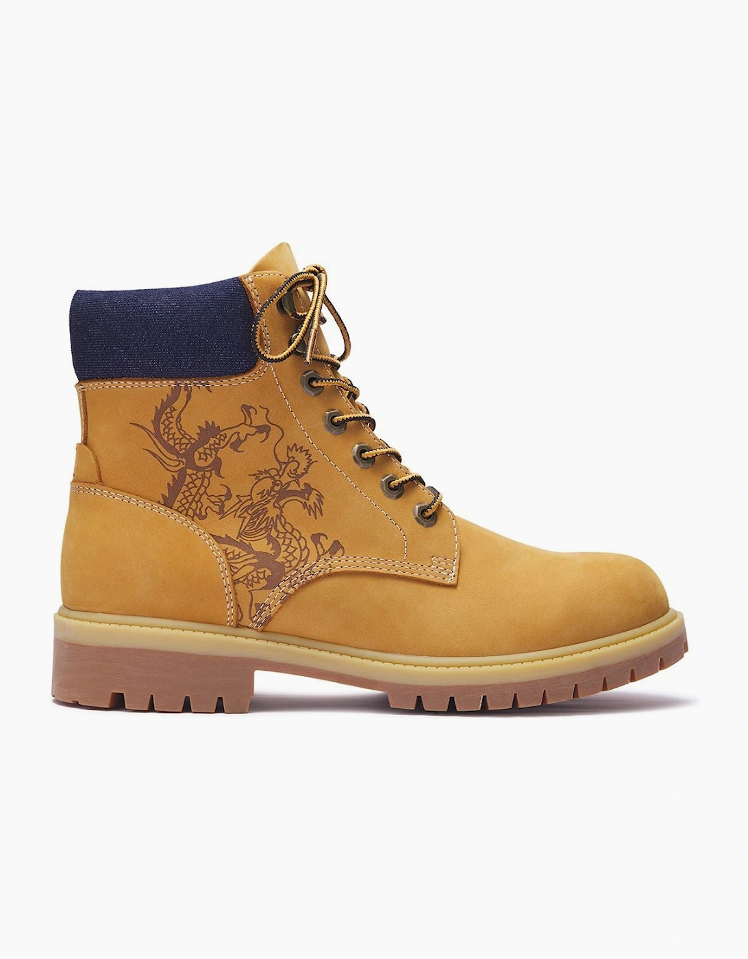 Ed Hardy Dancing Dragon Nubuck Men's Tan Boots