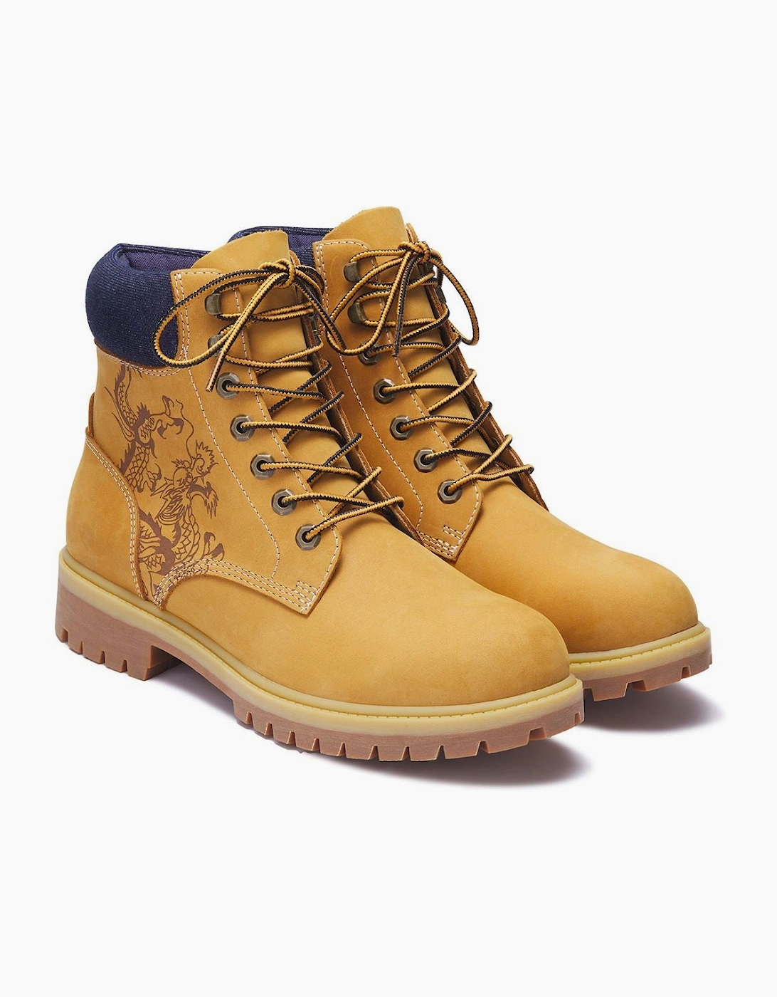 Ed Hardy Dancing Dragon Nubuck Men's Tan Boots