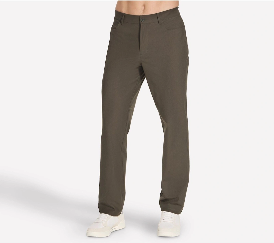 Skechers Premium 5 Pocket Pant Polyester Men's Olive Chino Pants