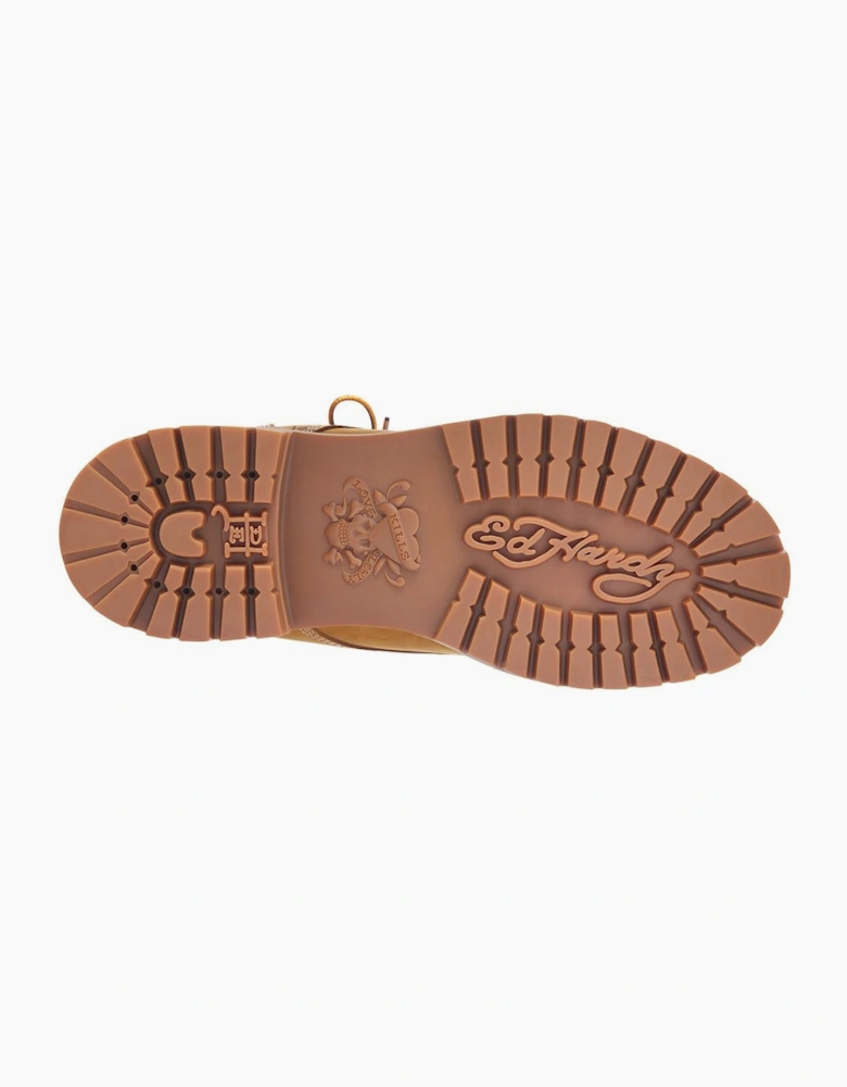 Ed Hardy Dancing Dragon Nubuck Men's Tan Boots