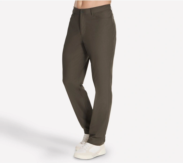 Skechers Premium 5 Pocket Pant Polyester Men's Olive Chino Pants