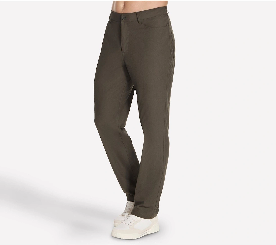 Skechers Premium 5 Pocket Pant Polyester Men's Olive Chino Pants