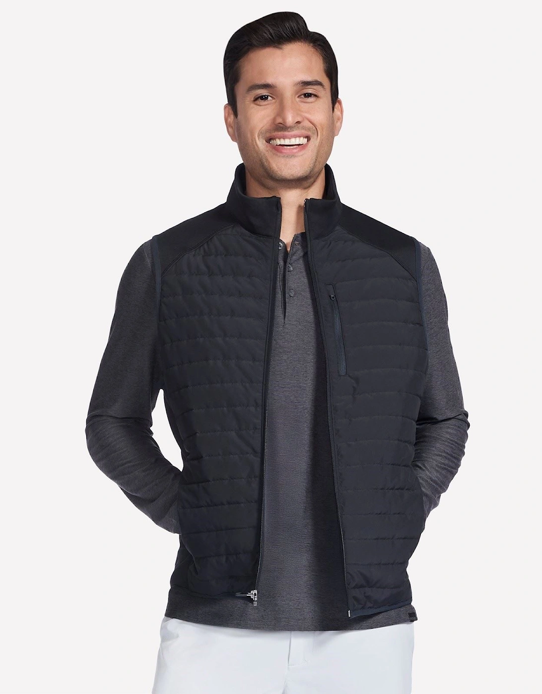 Skechers GOShield Hybrid Vest Men's Black Gilets