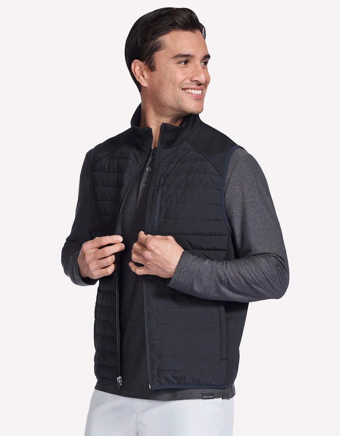 Skechers GOShield Hybrid Vest Men's Black Gilets