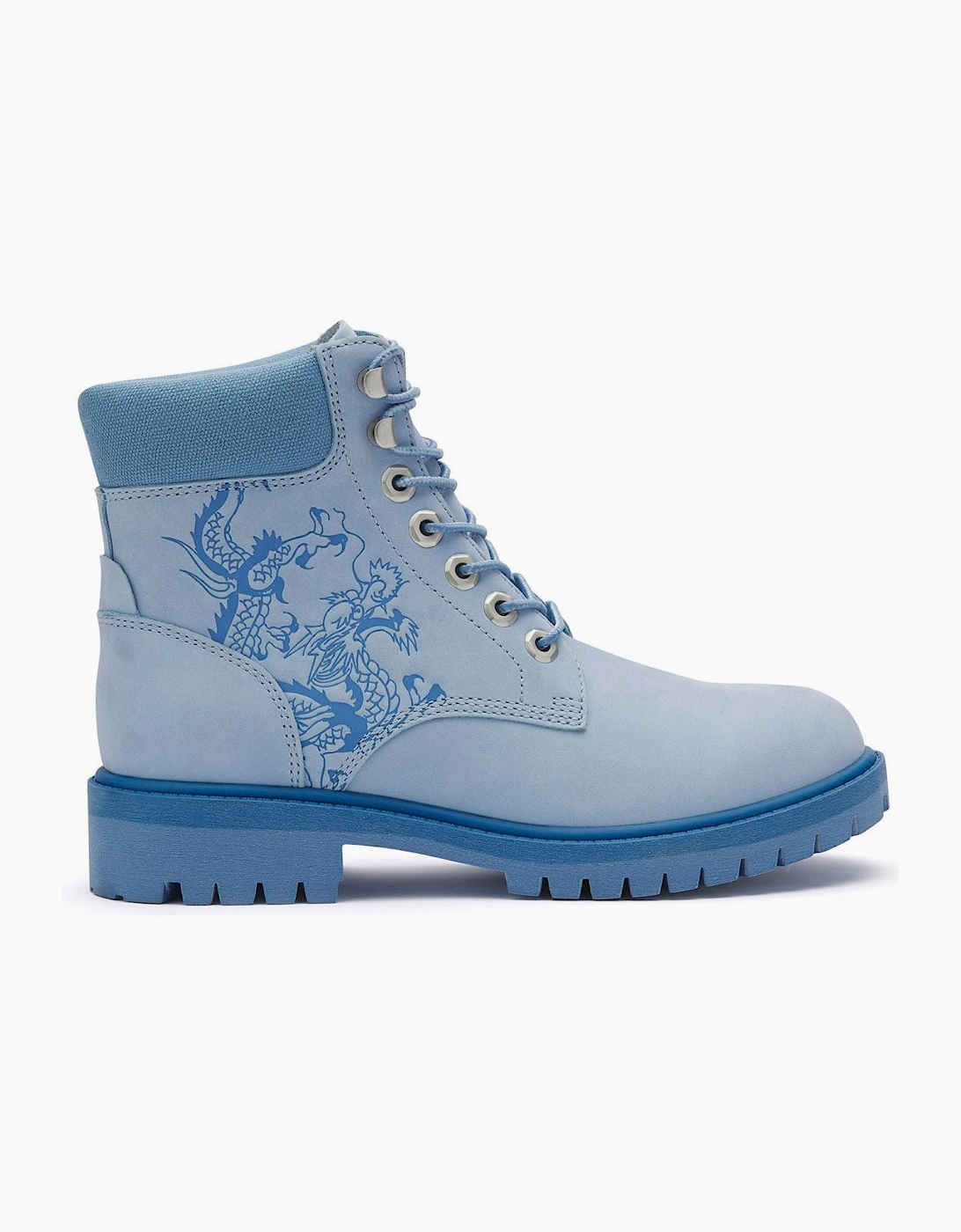 Ed Hardy Dancing Dragon Nubuck Women's Blue Boots