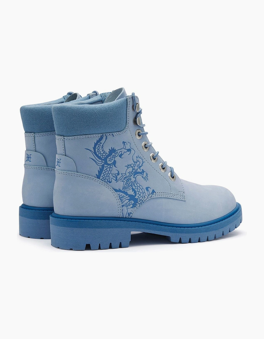 Ed Hardy Dancing Dragon Nubuck Women's Blue Boots