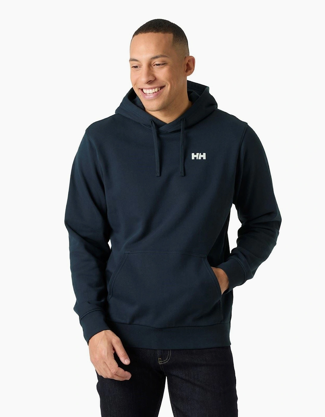 Helly Hansen Sport Staple Hoodie Cotton Men's Blue Hooded Sweatshirt