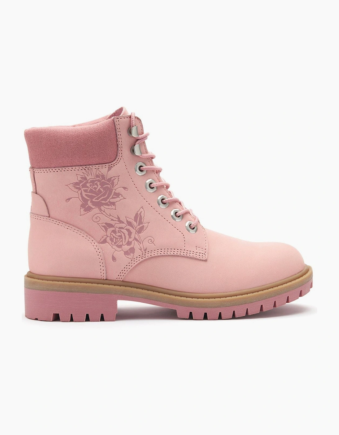 Ed Hardy Wild Roses Nubuck Women's Pink Boots