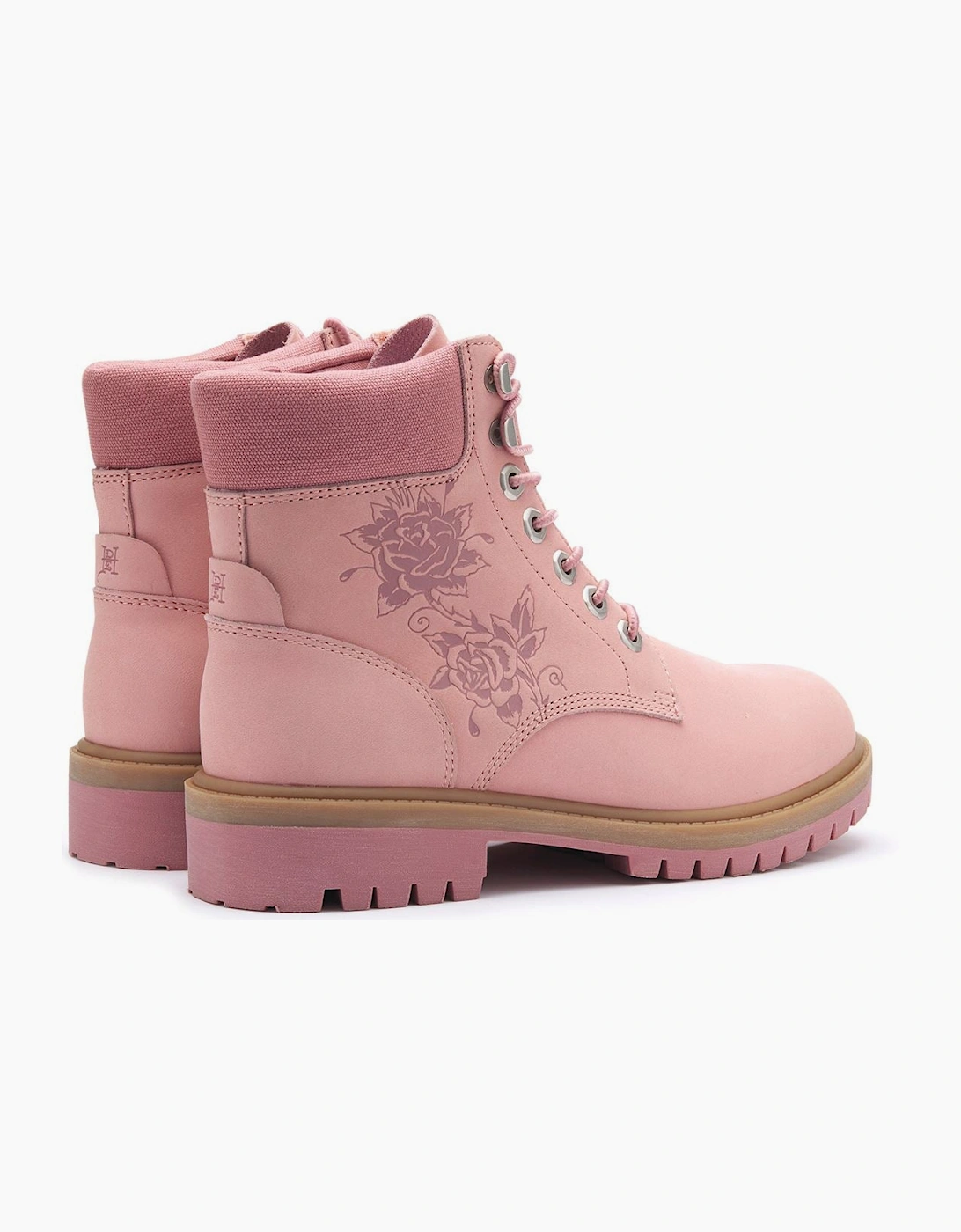Ed Hardy Wild Roses Nubuck Women's Pink Boots