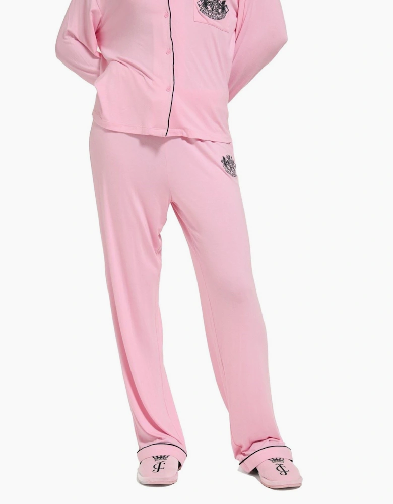 Juicy Couture Crest PJ Set Women's Pink Pyjama Sets