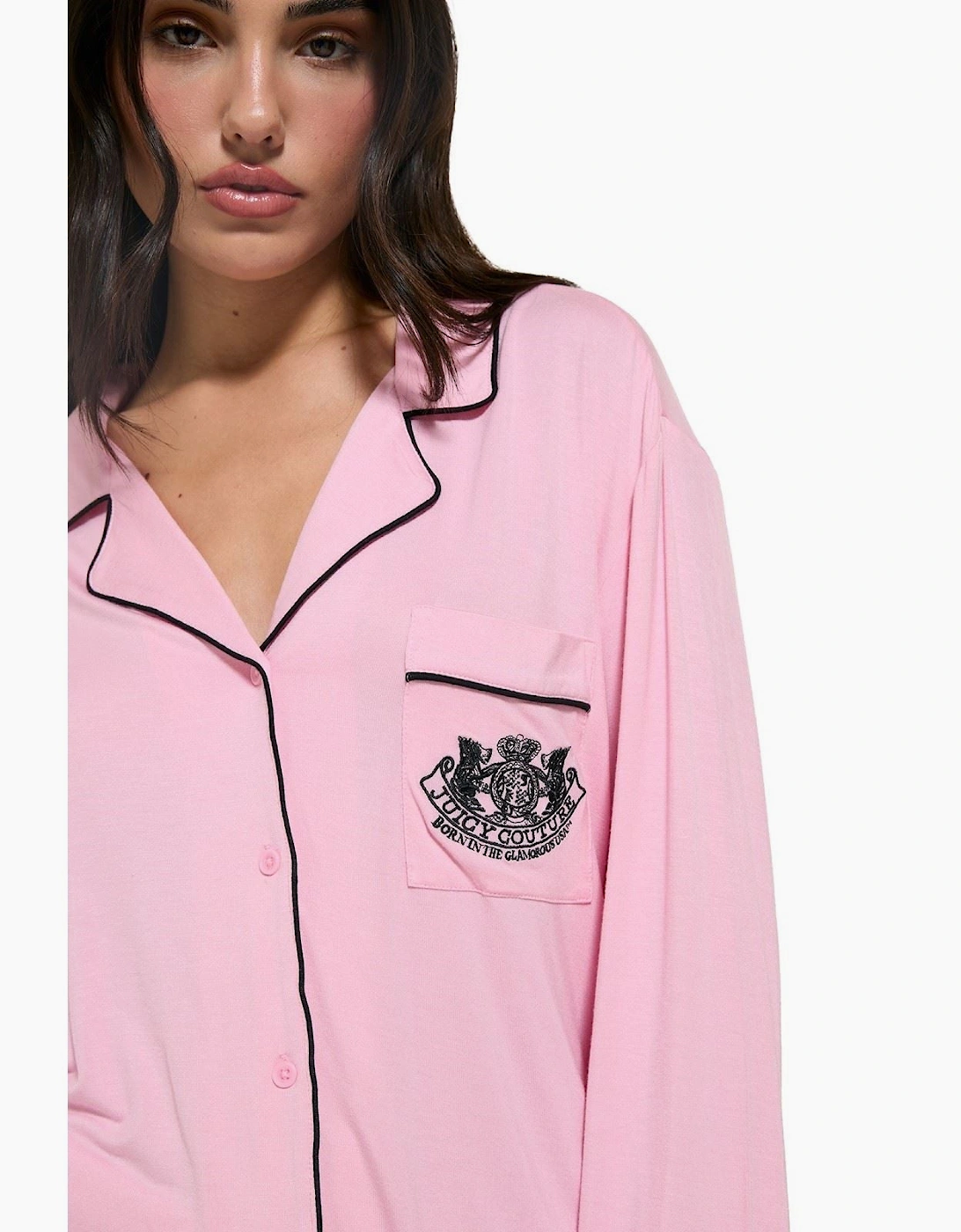 Juicy Couture Crest PJ Set Women's Pink Pyjama Sets