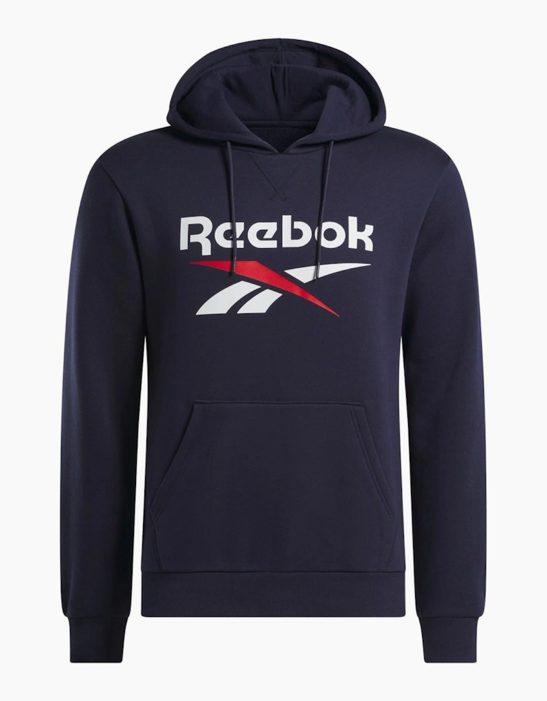 Reebok Trent 2-Col Logo Hoody Cotton Men's Blue Hooded Sweatshirt