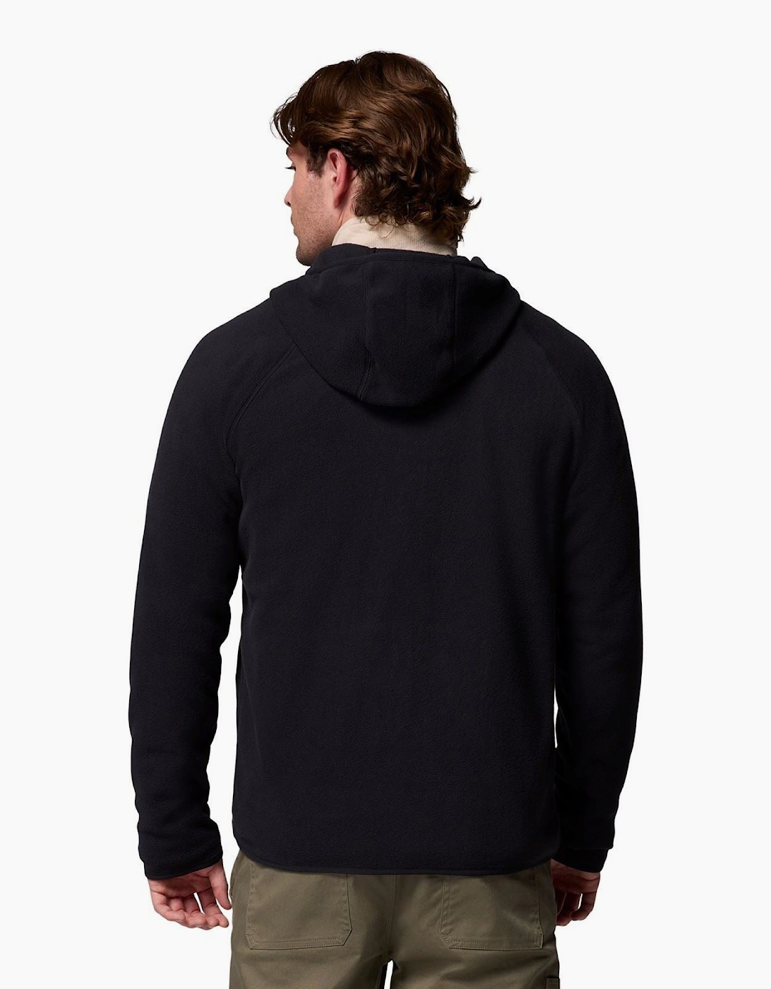 Columbia Fast Trek Overlay Hooded Full Zip Men's Black Fleece Jacket