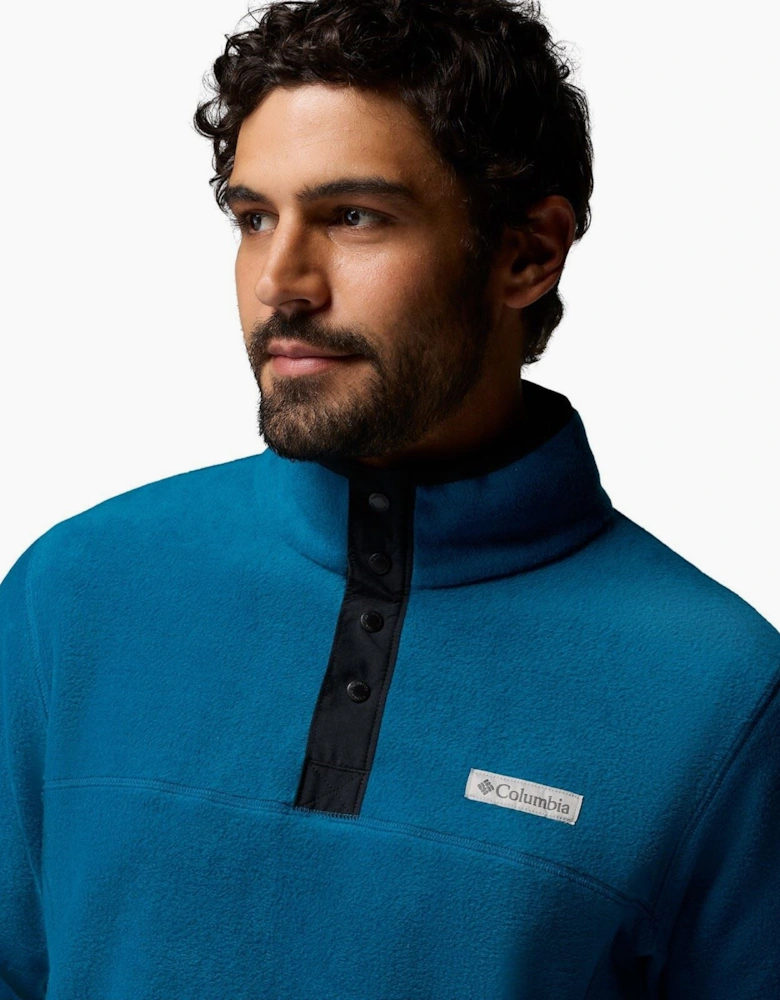 Columbia Steens Mountain Half Snap II Polyester Men's Blue Fleece Pullover