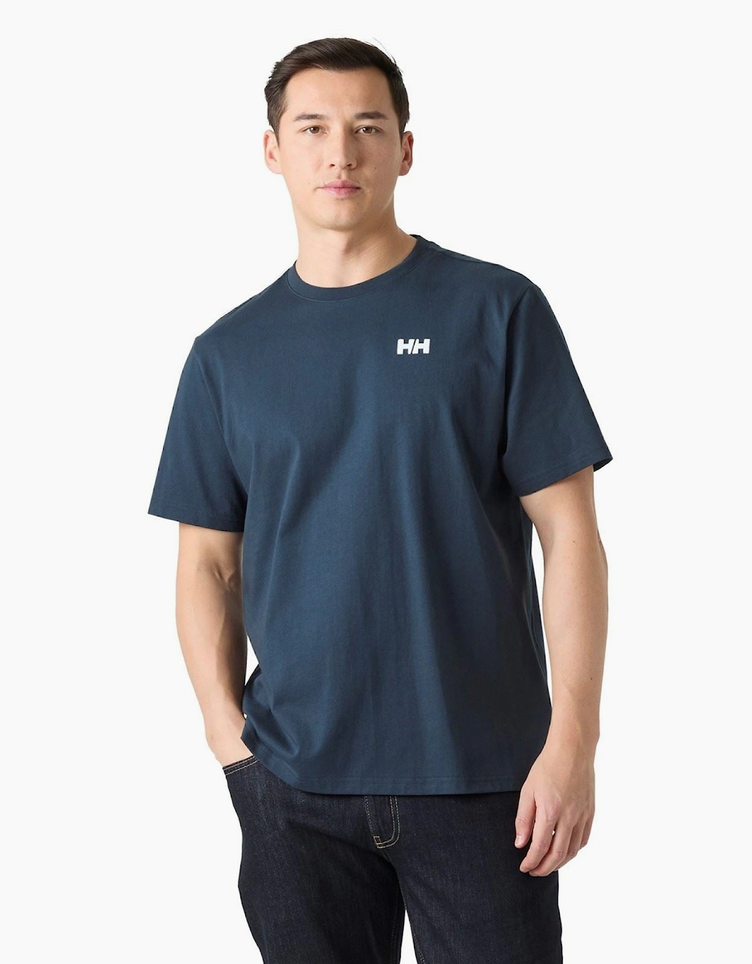 Helly Hansen Sport Staple T-Shirt Cotton Men's Blue Short Sleeve T-Shirts