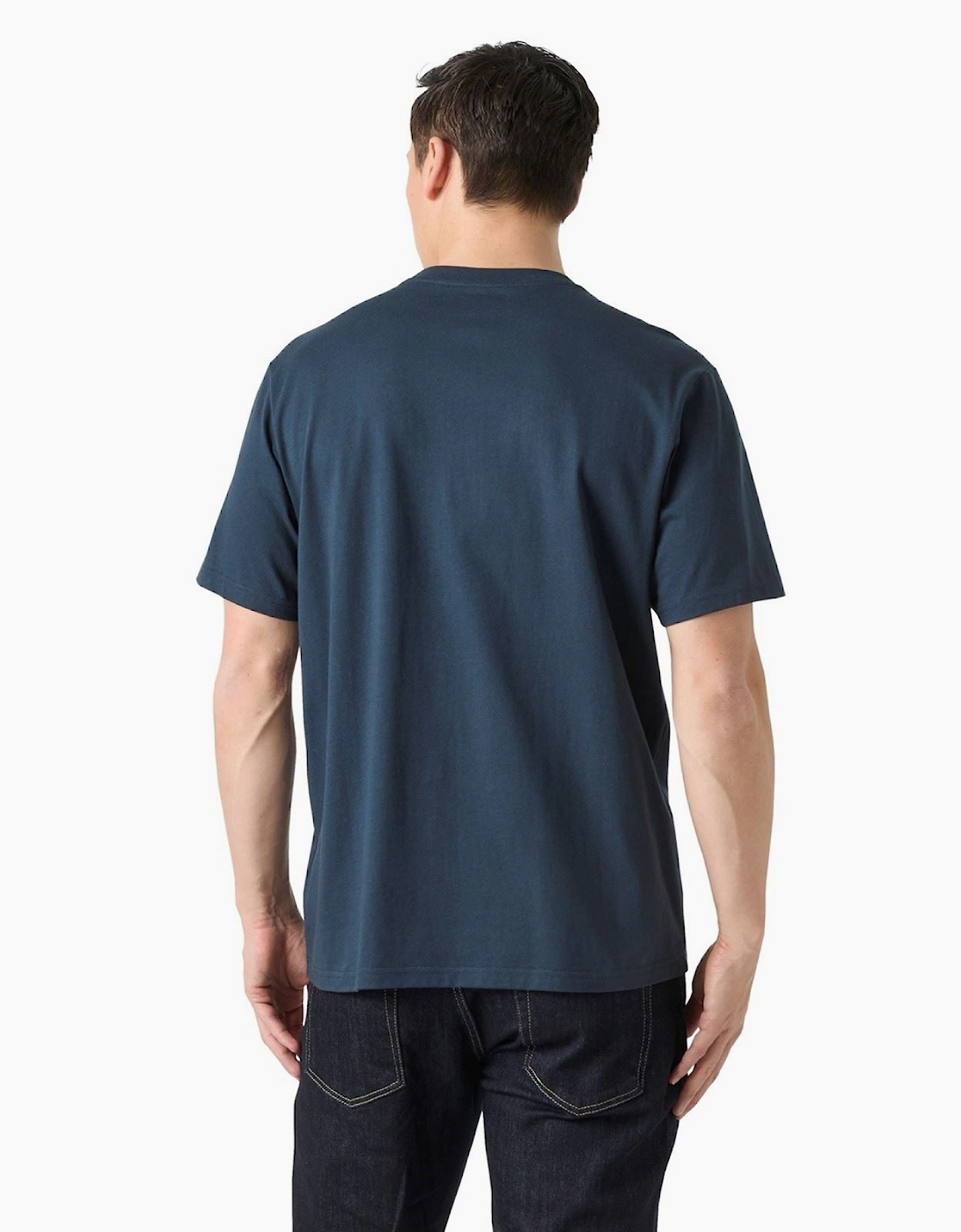 Helly Hansen Sport Staple T-Shirt Cotton Men's Blue Short Sleeve T-Shirts