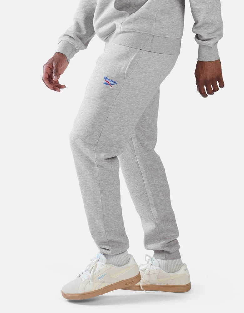 Reebok ID 2-Colour Logo Cuffed Joggers Cotton Men's Grey Joggers