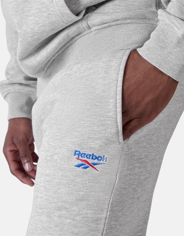 Reebok ID 2-Colour Logo Cuffed Joggers Cotton Men's Grey Joggers