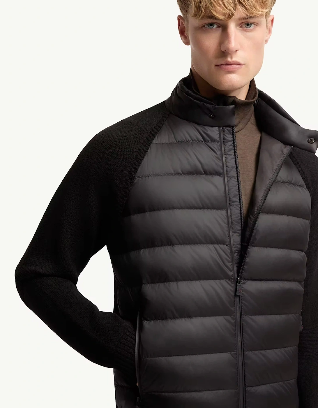 Hybrid Zip Cardigan Black