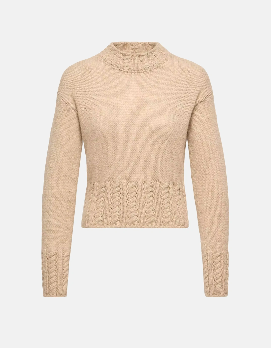 Womens Crewneck Sweater Beige