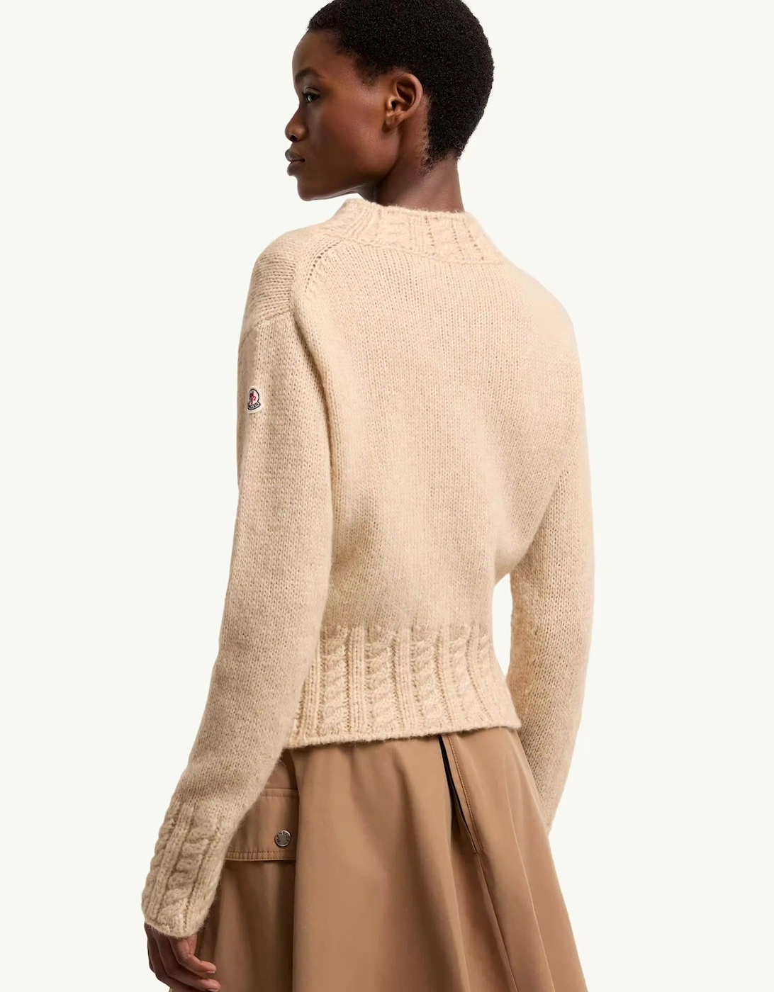 Womens Crewneck Sweater Beige