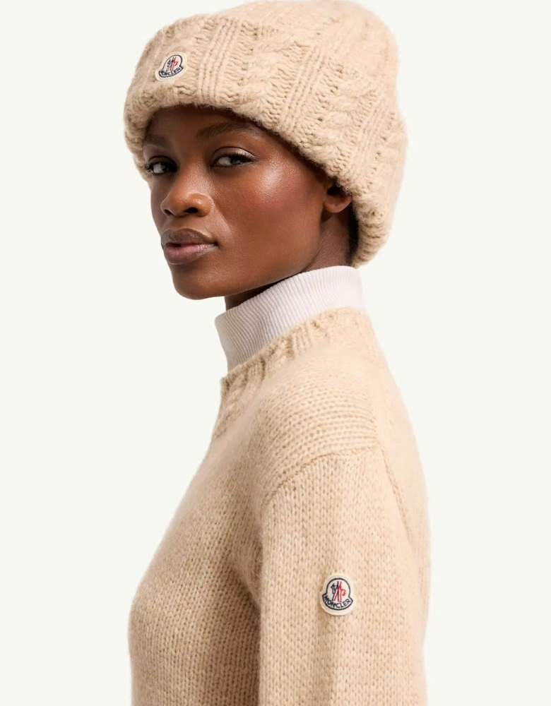 Womens Crewneck Sweater Beige