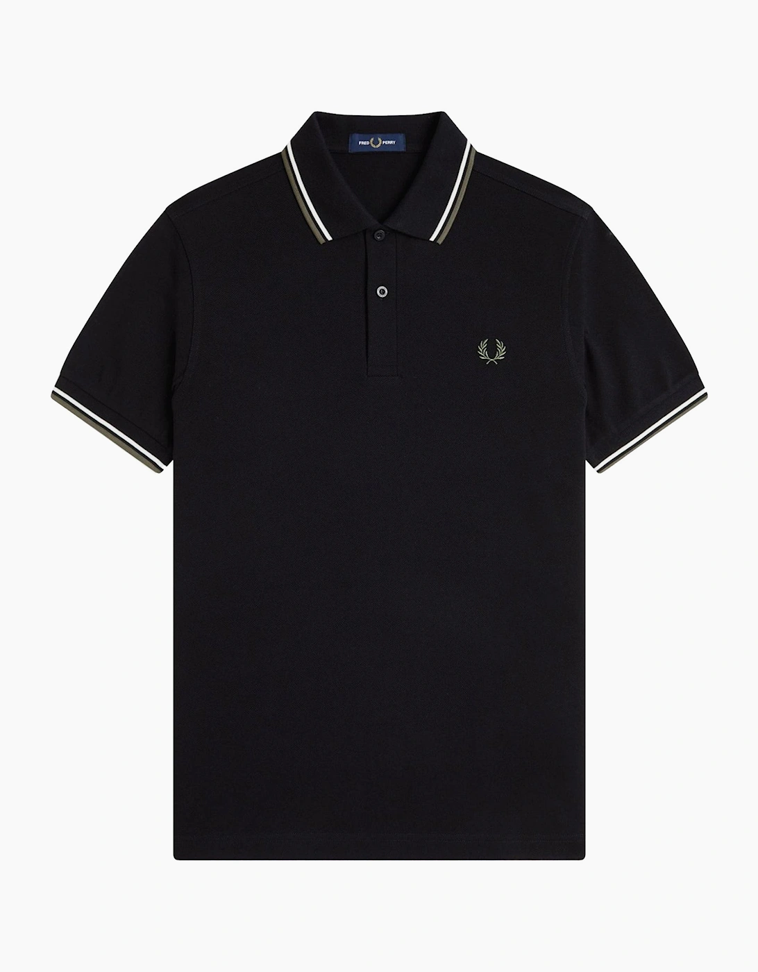 Fred Perry Men's Fred Perry Twin Tipped Fred Perry Polo Shirt - Black