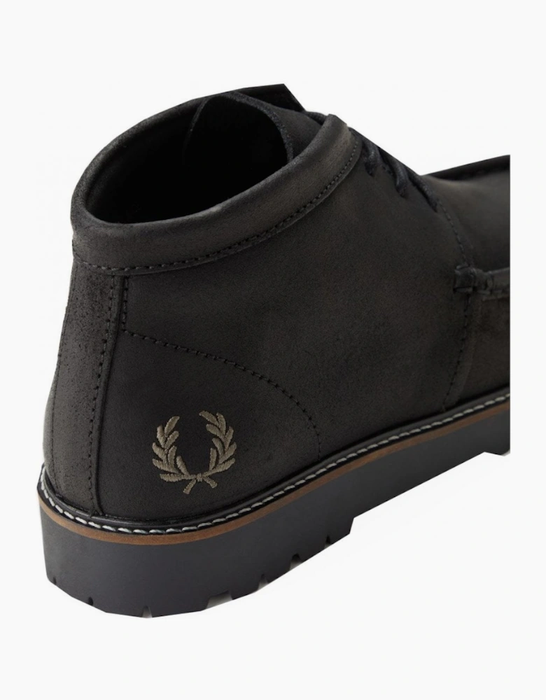 Fred Perry Men's Waxed Suede Black Kenny Boot