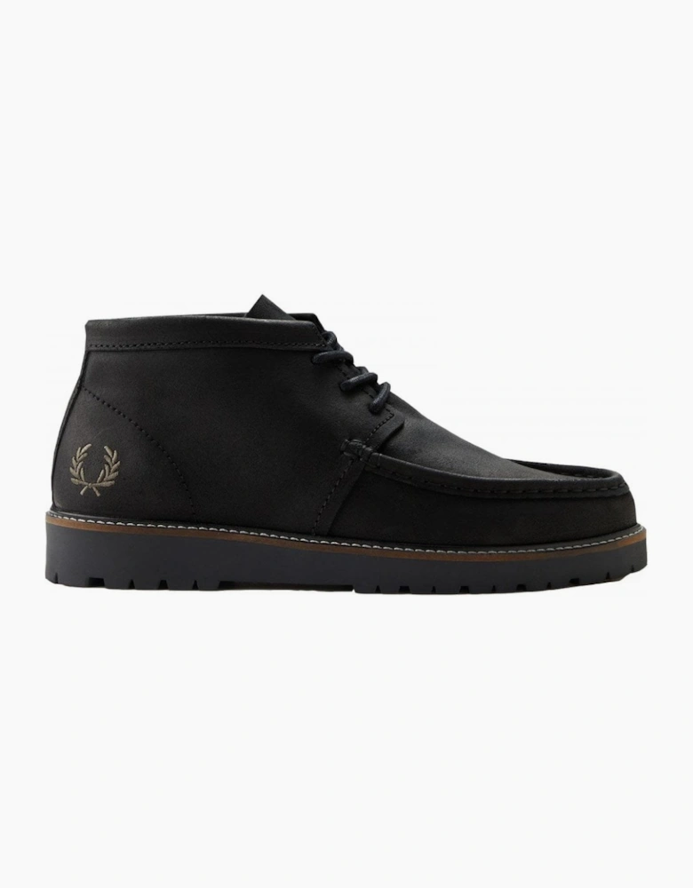 Fred Perry Men's Waxed Suede Black Kenny Boot