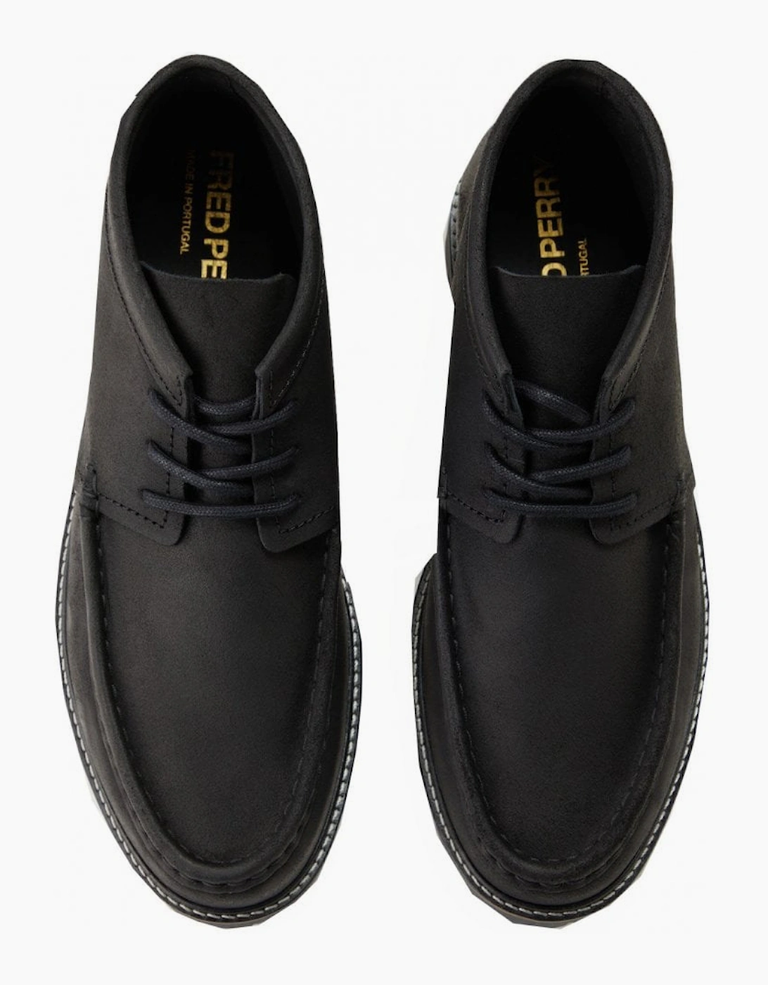 Fred Perry Men's Waxed Suede Black Kenny Boot